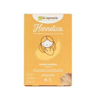 Hennetica Devi - Tinta vegetale e vegana per capelli color sabbia per capelli biondi - 100 gr - LaSaponaria