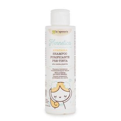 Avatara - Hennetica - Shampoo pre-tinta purificante alla menta, per un colore più intenso - 150 ml - La Saponaria