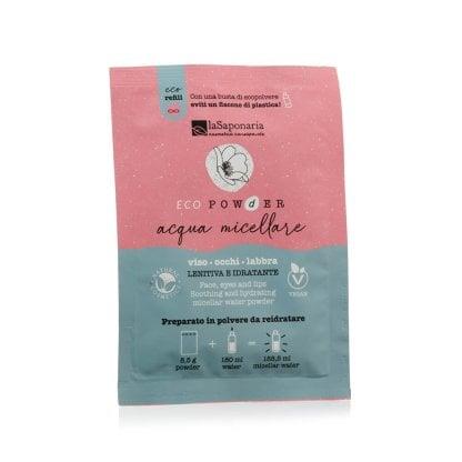 Acqua micellare in polvere, viso occhi labbra - 8,5 gr - La Saponaria