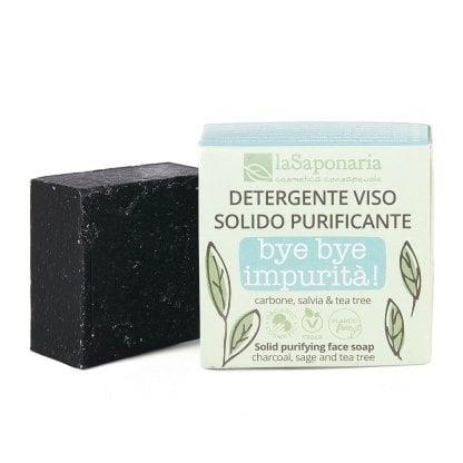 Detergente viso solido purificante - Bye Bye Impurità - 70 gr - La Saponaria