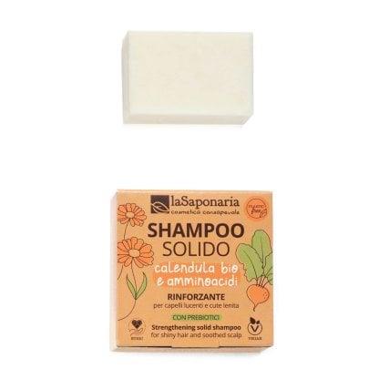 Shampoo solido rinforzante - Calendula e Amminoacidi - 50 gr - La Saponaria