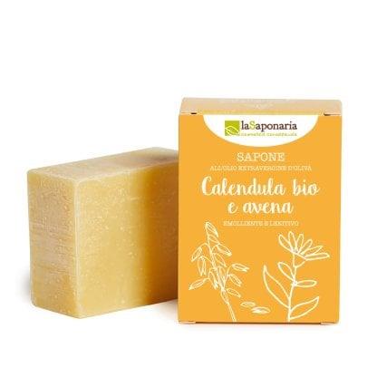 Sapone Calendula BIO e Avena
										 emolliente e lenitivo - conf. 100 gr - La Saponaria