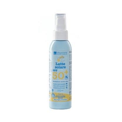 Latte solare SPF 50+ - Protezione molto alta bimbi e pelli sensibili - 125 ml - La Saponaria