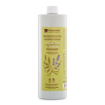Maxi bagnodoccia mediterraneo con Salvia e Lavanda - 1000 ml - La Saponaria