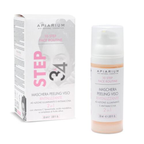 Maschera Peeling Viso rivitalizzante alla Vitamina C - 50 ml - Step 3 e 4 - Apiarium