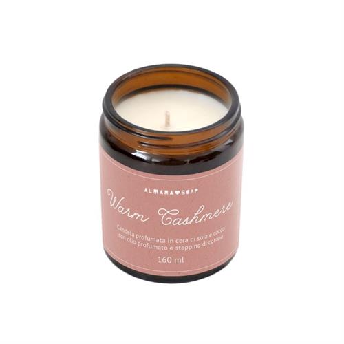 Candela profumata Warm Cashmere - 160 gr - Almara Soap