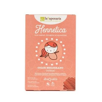 Hennetica Durga - Tinta vegetale e vegana per capelli color melograno - 100 gr - LaSaponaria
