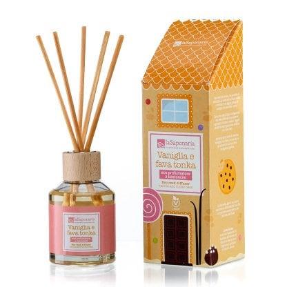 Eco profumatore a bastoncini - Vaniglia e Fava Tonka -100 ml - La Saponaria