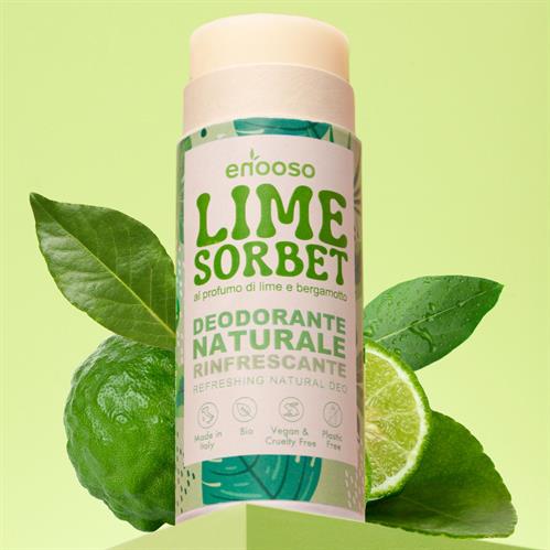 Deodorante Solido Rinfrescante - Lime Sorbet - 55ml - Enooso