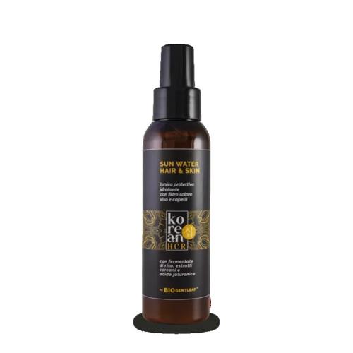 Sun Water, tonico idratante con filtro solare per capelli e pelle.