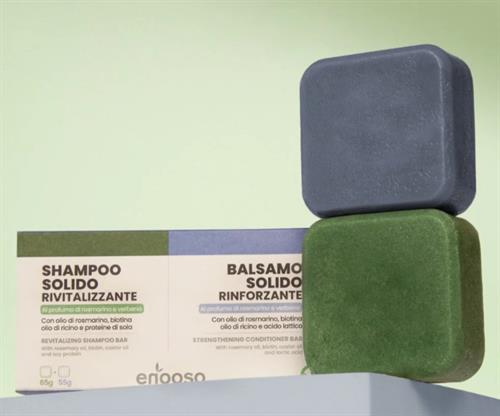 Set Solido Shampoo Rivitalizzante + Balsamo Rinforzante - 120 gr - Enooso