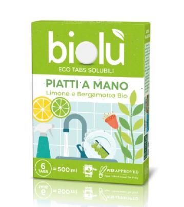 Biolù - Eco Tabs detergente piatti  - 6 Tabs