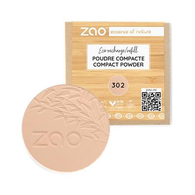 Ricarica Cipria Compatta Viso 302 Beige rosato - Zao Make-up