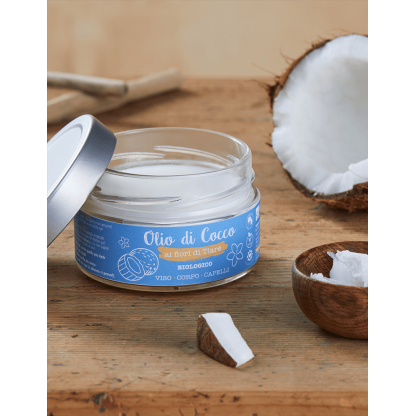 Olio di Cocco ai fiori di Tiarè biologico - 150 ml - LaSaponaria