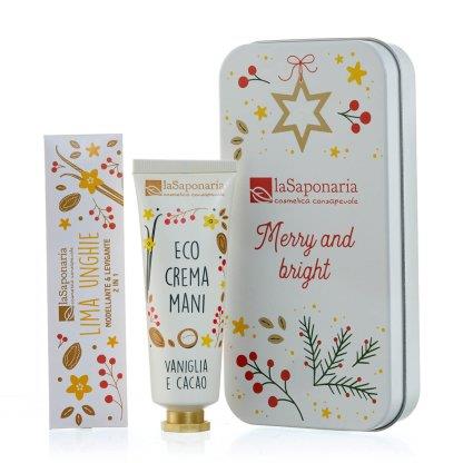 Scrigno - Crema mani Vaniglia e Cacao + Limetta unghie Dolci coccole - LaSaponaria	