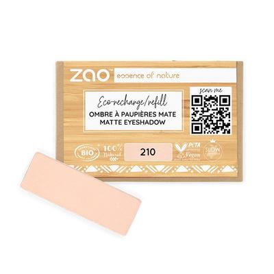 Ricarica Ombretto rettangolo 210 Rosa pesca - Zao Make-up